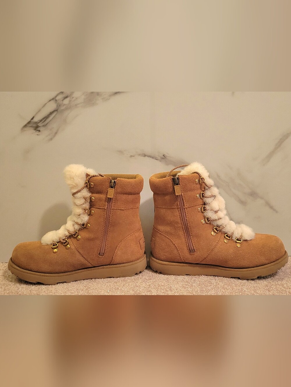UGG Viki Suede Boots Chestnut Size 4 - Picture 4 of 10